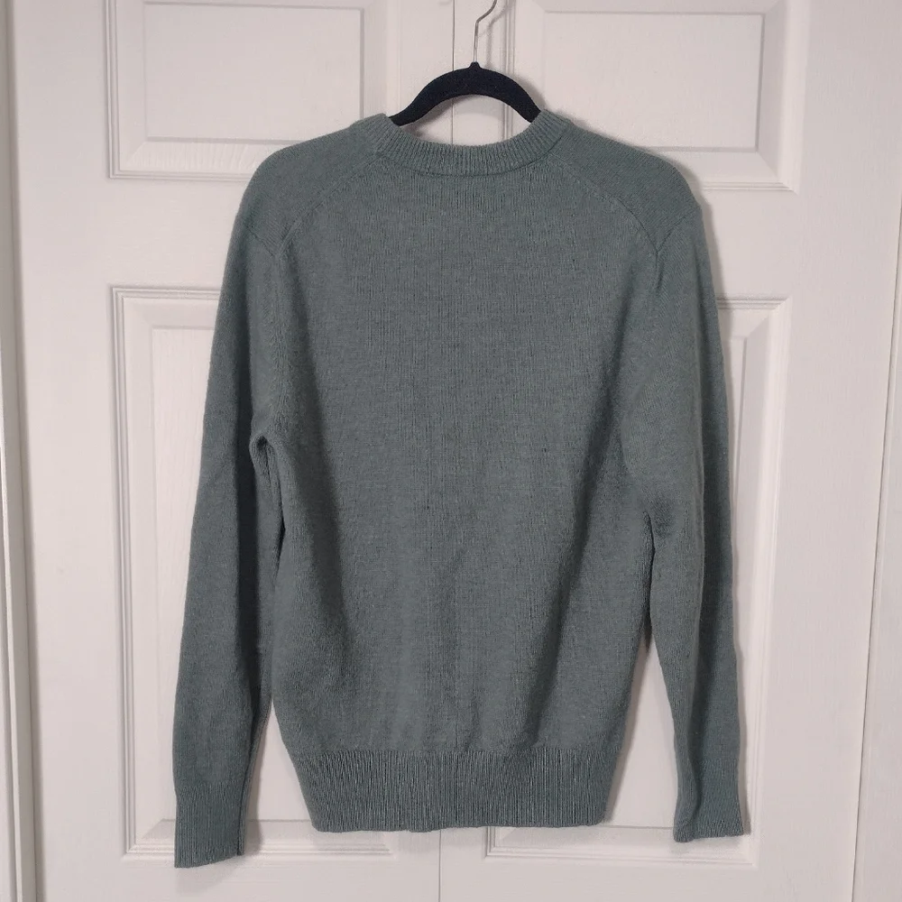 H&M Essentials No. 10 Wool Blend Crewneck Raglan Sweater Sage Green Men's Small
